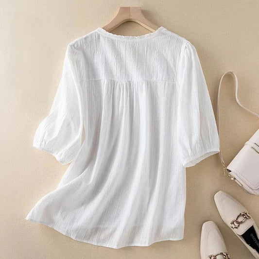 Victoria Linen Blouse