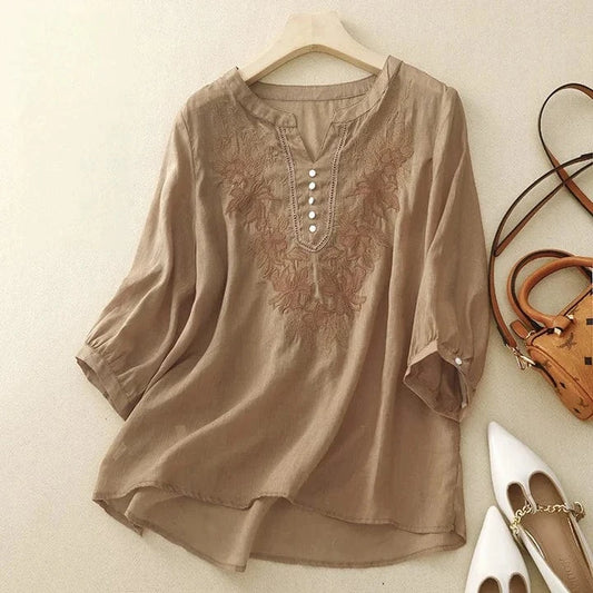 Dina Linen Blouse