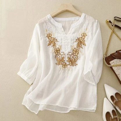 Dina Linen Blouse