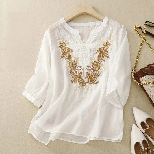 Dina Linen Blouse