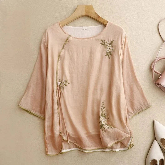 Amber Linen Blouse