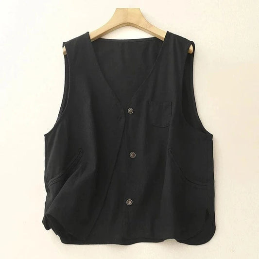 Evelyn Linen Vest