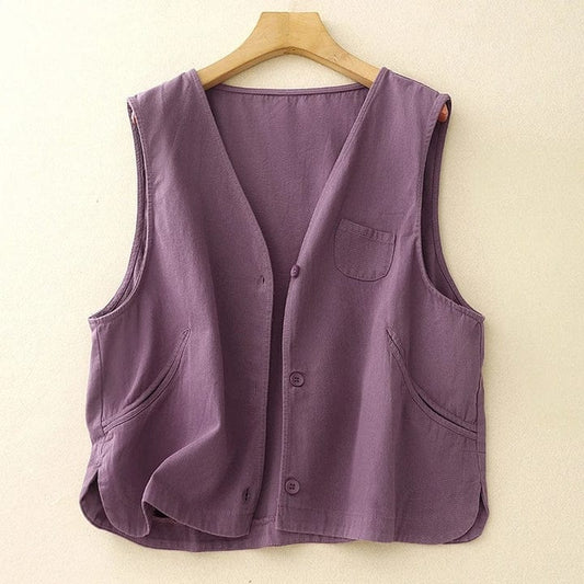 Evelyn Linen Vest