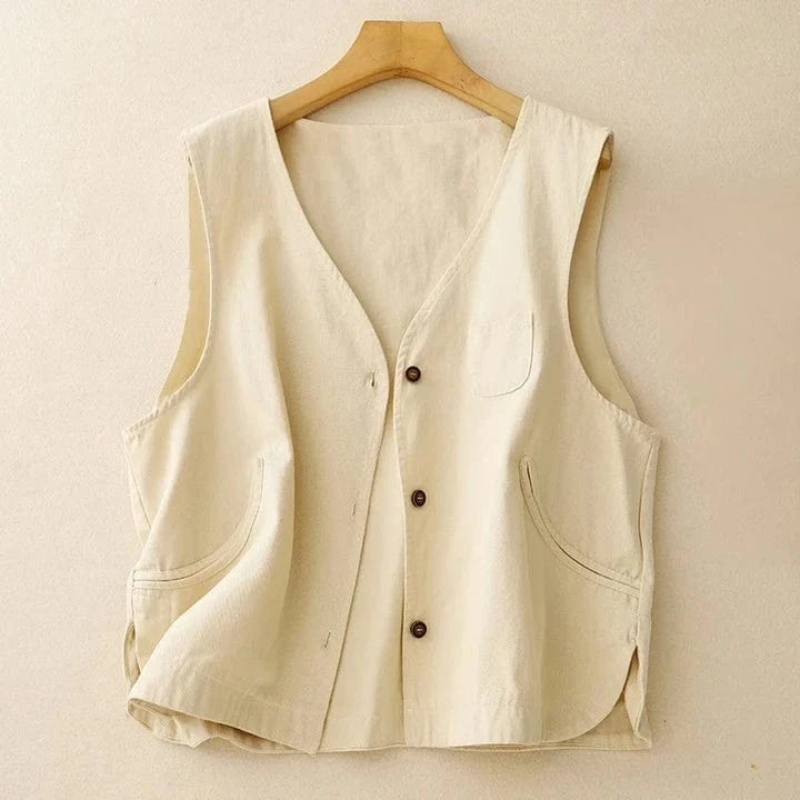 Evelyn Linen Vest