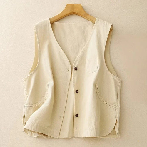 Evelyn Linen Vest