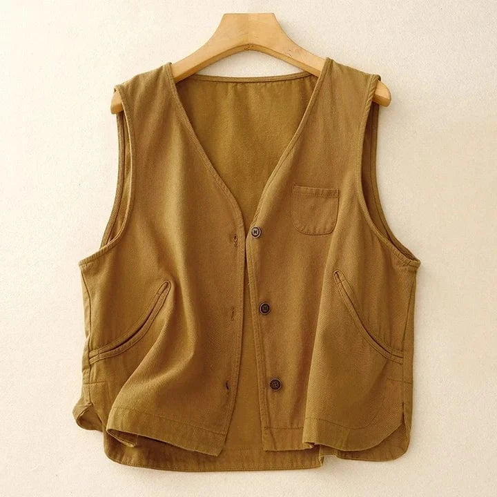 Evelyn Linen Vest