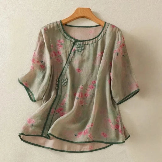 Jasmine Linen Blouse