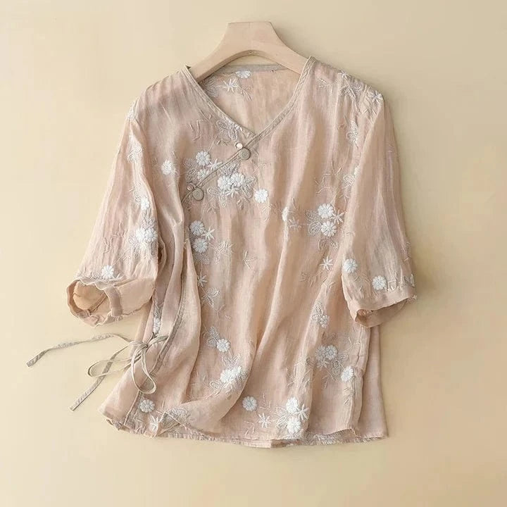 Alina Linen Blouse