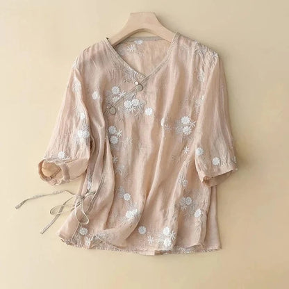 Alina Linen Blouse