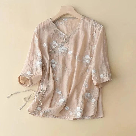 Alina Linen Blouse