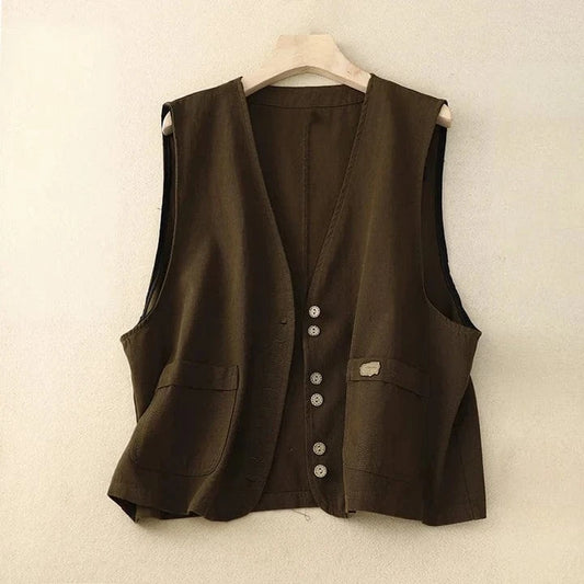 Helena Linen Vest