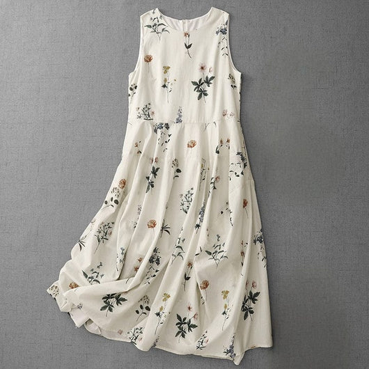 Dorin Linen Dress