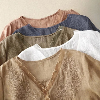 Celina Linen Blouse