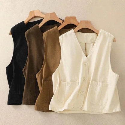 Dana Linen Vest