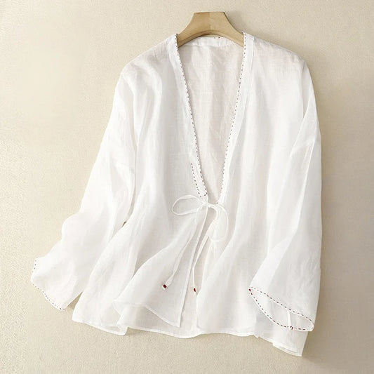 FIONA LINEN BLOUSE