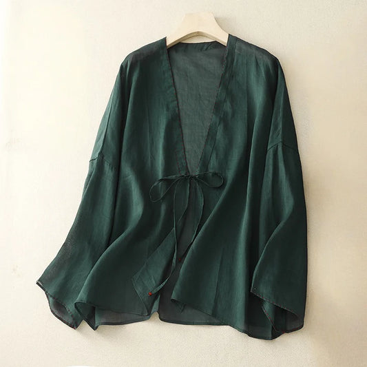 FIONA LINEN BLOUSE