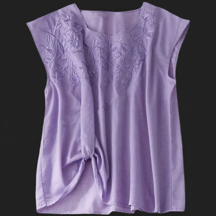 MELANIA LINEN BLOUSE