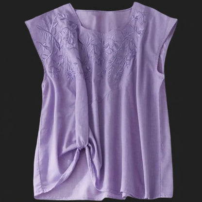 MELANIA LINEN BLOUSE