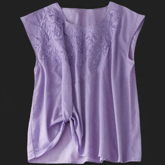 MELANIA LINEN BLOUSE