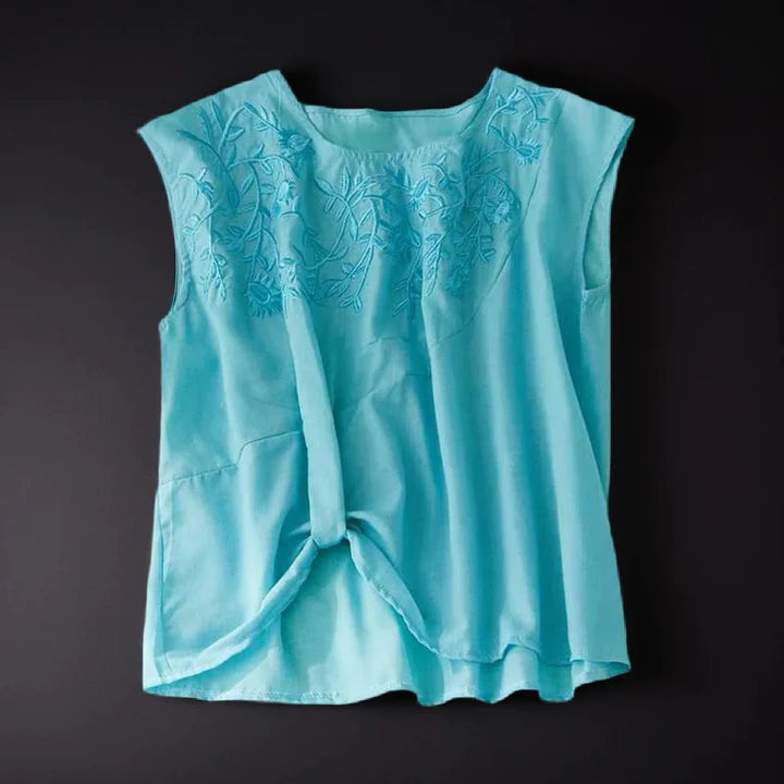 MELANIA LINEN BLOUSE
