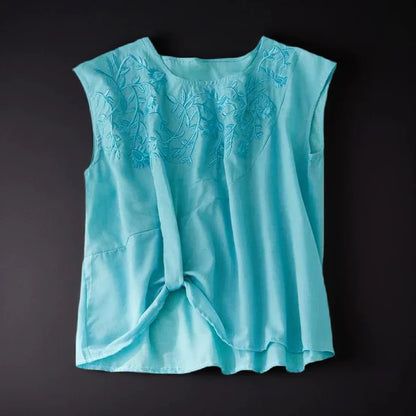 MELANIA LINEN BLOUSE