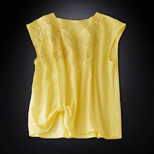 MELANIA LINEN BLOUSE