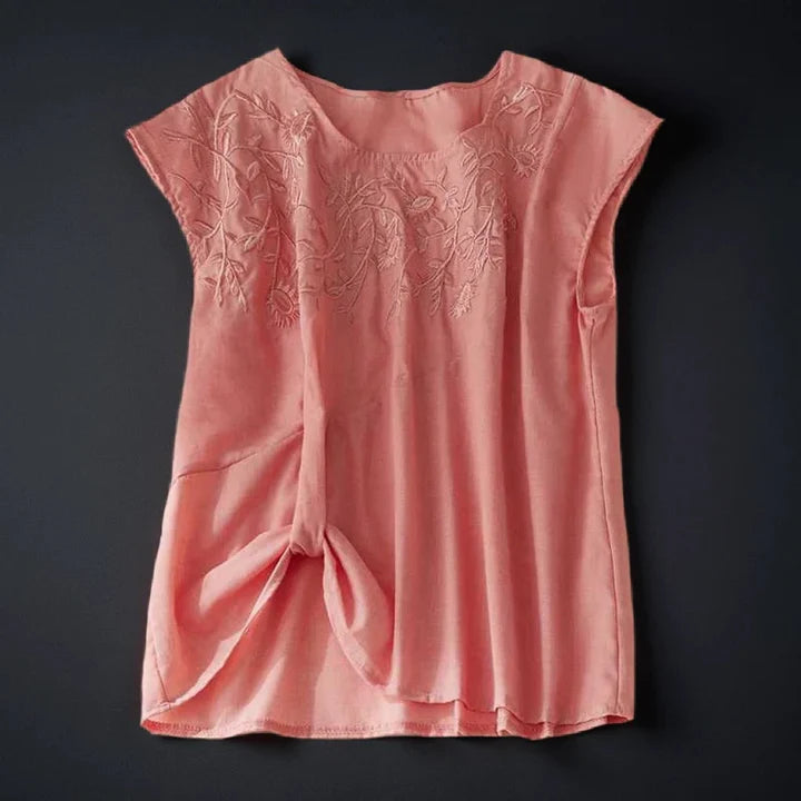 MELANIA LINEN BLOUSE