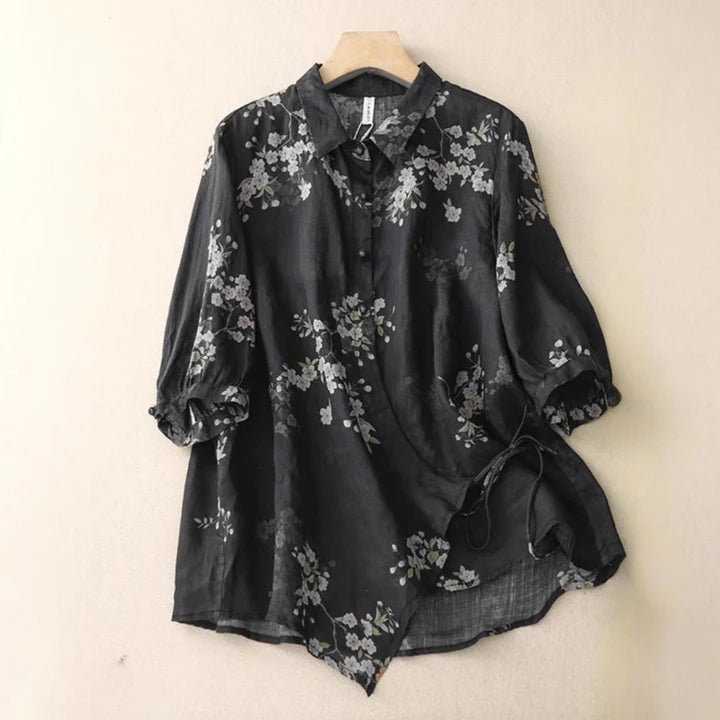 CAMILA LINEN BLOUSE