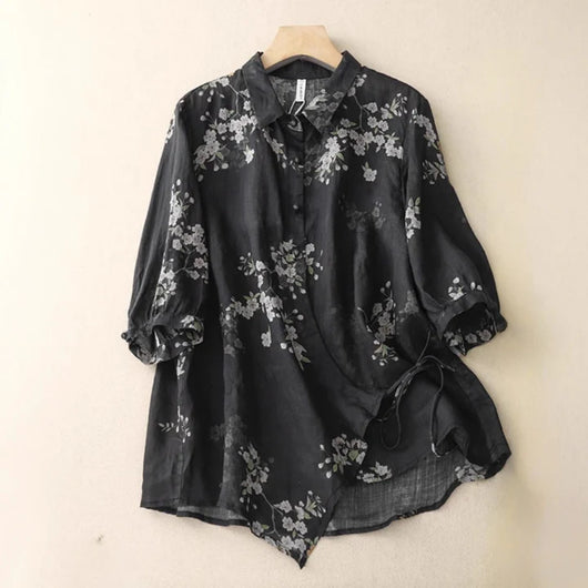 CAMILA LINEN BLOUSE