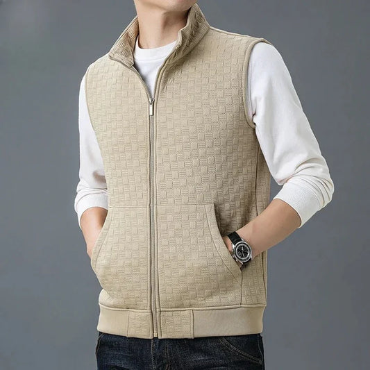 Athletic Textured Zip Vest