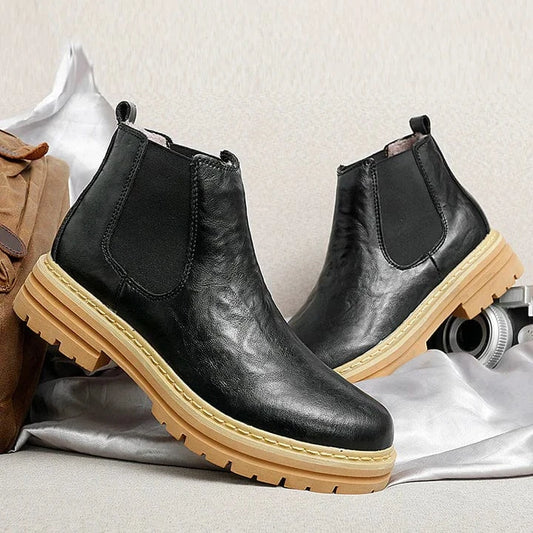 Genuine Leather Chelsea Boots