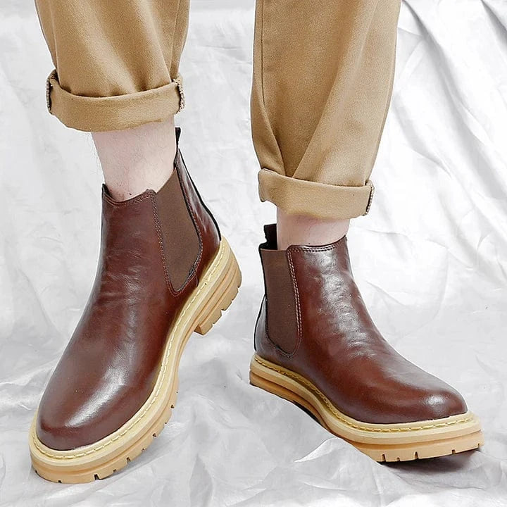 Genuine Leather Chelsea Boots
