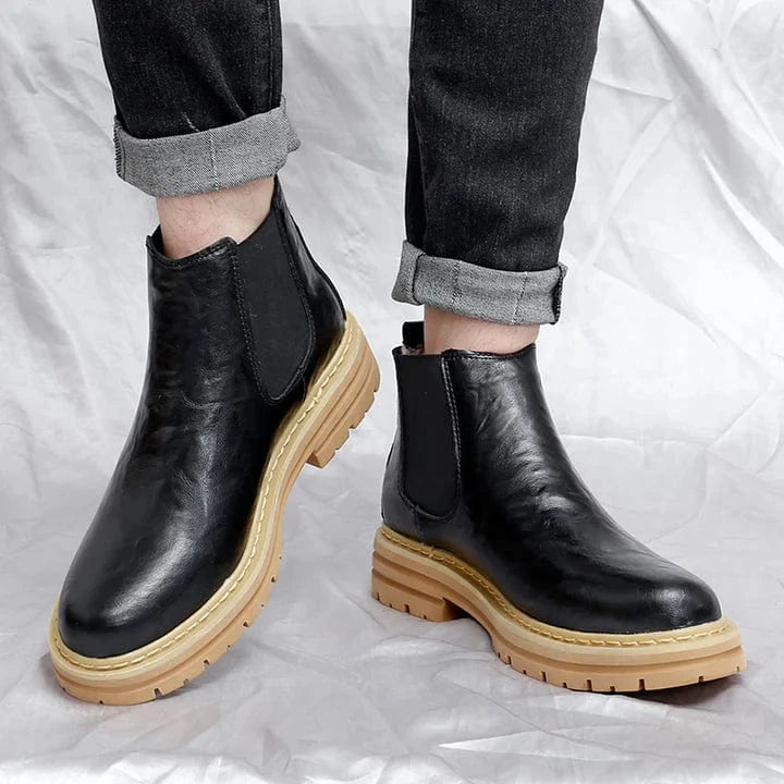 Genuine Leather Chelsea Boots