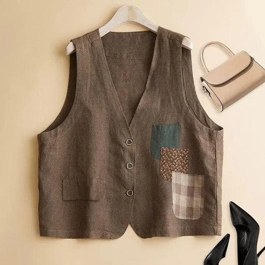 Caroline Linen Vest