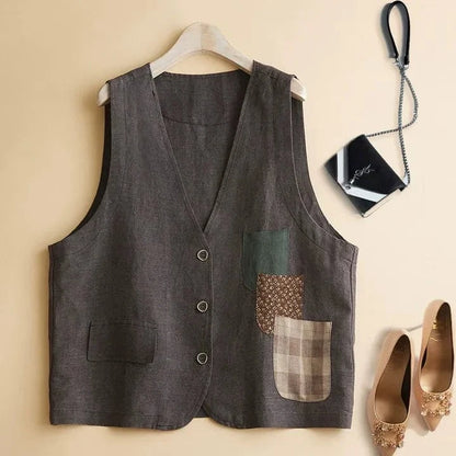 Caroline Linen Vest