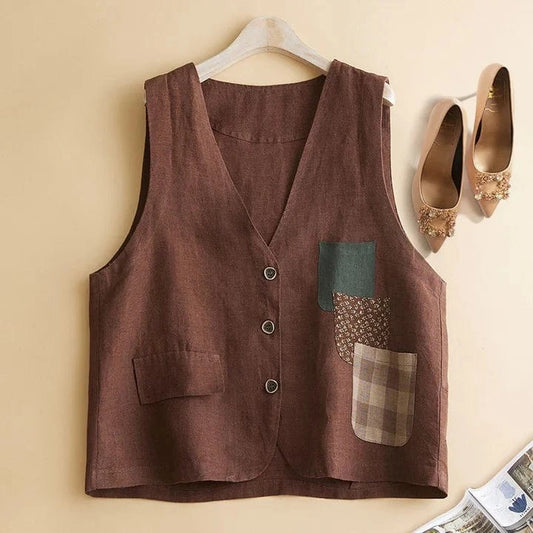 Caroline Linen Vest